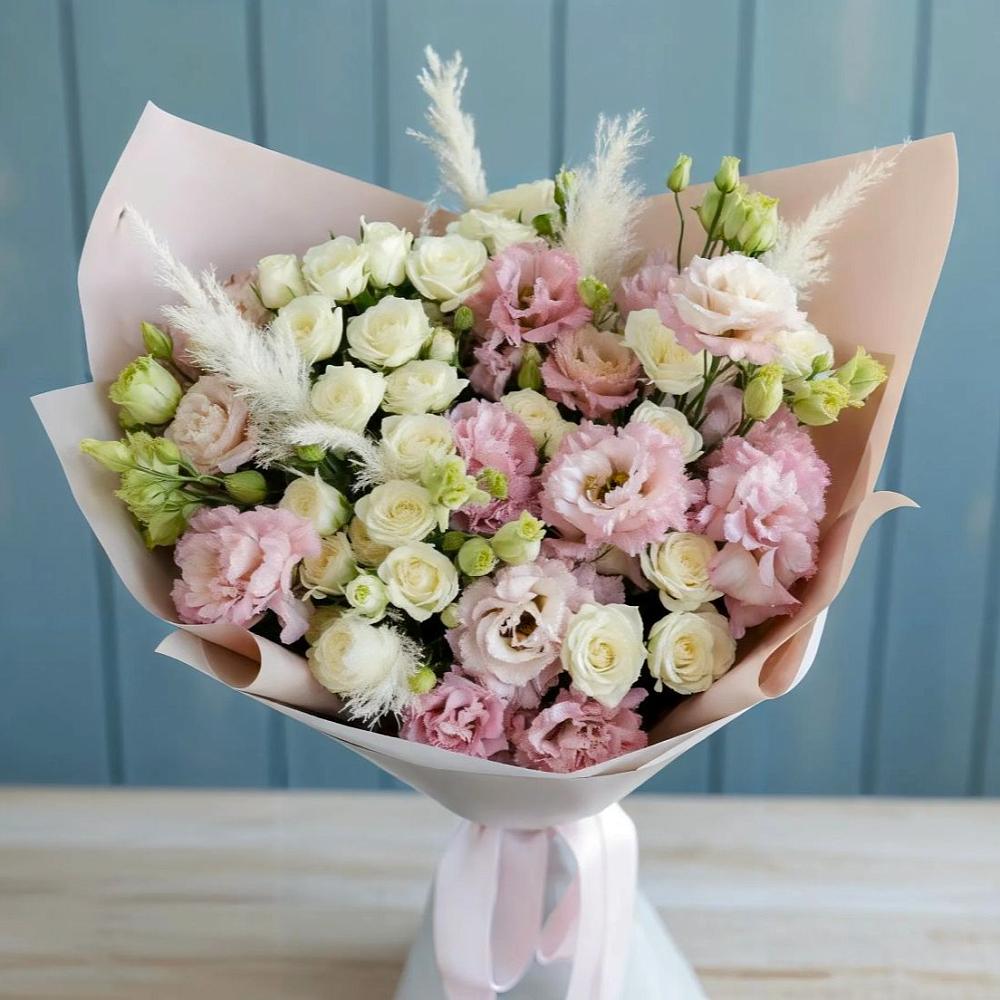 Букет цветов из: Альстромерии и Розы в Нижней Мактаме