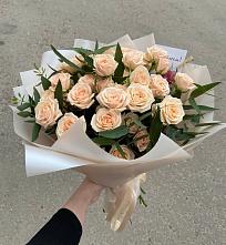 Букет Кремовые розы Латте в Нижней Мактаме