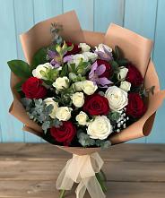 Букет цветов из:  Розы и Альстромерии #REPLACE_PRED# Нижней Мактаме