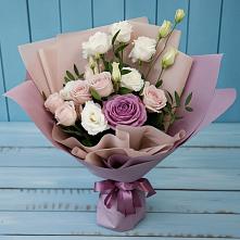 Букет цветов из:  Розы и Лизиантусы в Нижней Мактаме