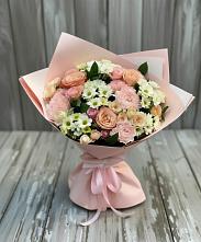 Букет цветов из:  Гвоздики, Розы и Хризантемы #REPLACE_PRED# Нижней Мактаме