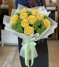 Букет цветов из:  Хризантемы и Розы в Нижней Мактаме