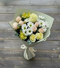 Букет цветов из:  Альстромерии, Розы и Хризантемы в Нижней Мактаме