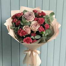 Букет цветов из:  Гвоздики и Розы #REPLACE_PRED# Нижней Мактаме